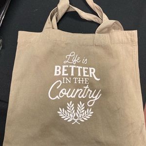 Canvas Tote with inside pocket